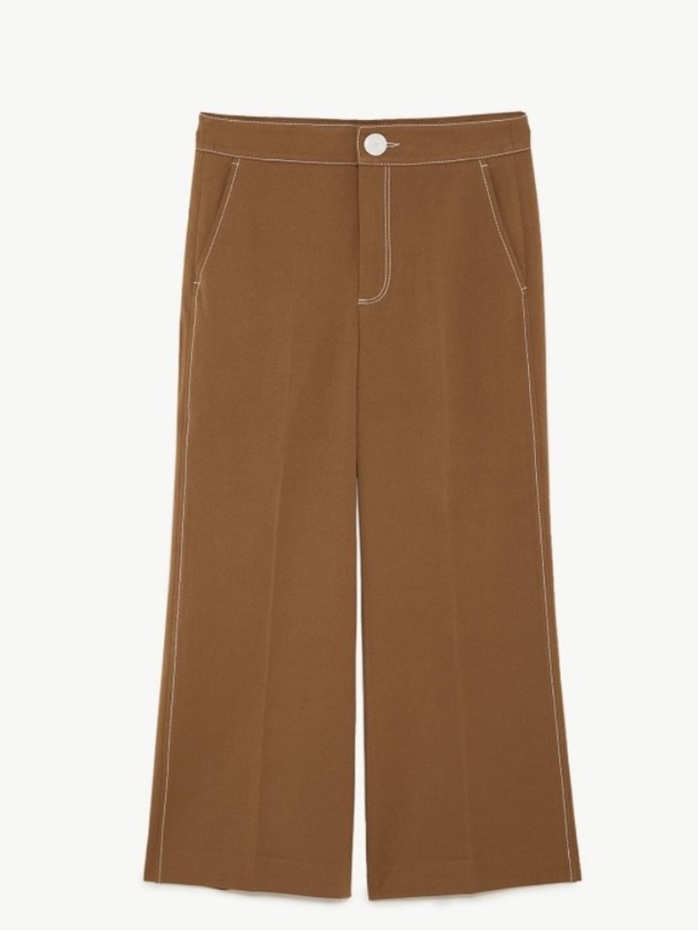Zara Wide Leg Brown Pants